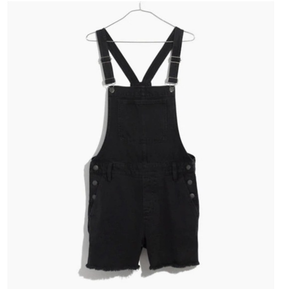 Madwell Adirondack Short Overalls in Washed Black Size Small - Picture 1 of 9